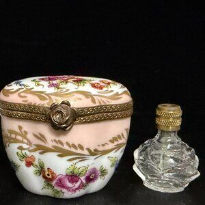 RPC Limoges Perfume Box with Sculptural Rose Clasp Limited Edition 256/500 A792